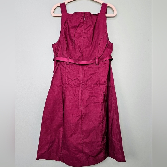 Maeve Anthropologie Sleeveless Boat-Neck Mini Dress, Purple Red Wine, Size 6 - Picture 6 of 10